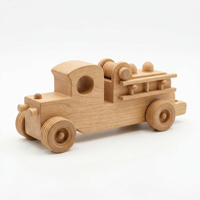 Cherry Wood Fire Truck, by Tom Merrin