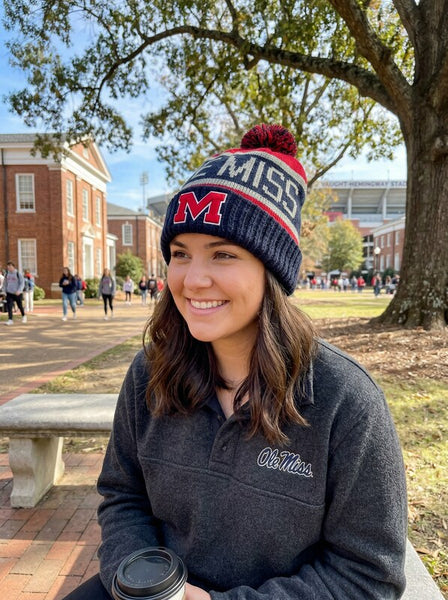NCAA Mississippi Old Miss Rebels Calgary Cuff Knit Hat, One Size, Red/Black