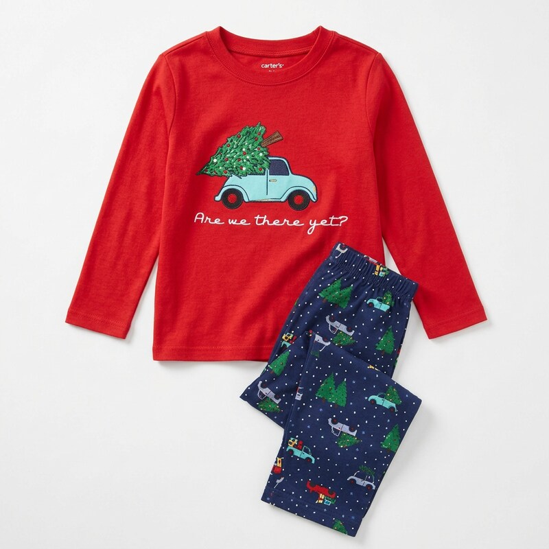 Family Pajamas Matching Are We There Yet Pajama Set, Size 2-3 Toddler