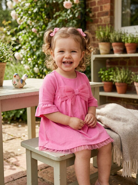 First Impressions Baby Girls Ponte-Knit Bow Dress, Size 3/6 Months