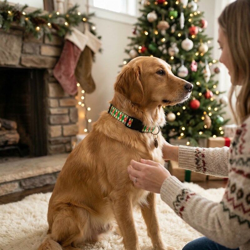 Yellow Dog Design Standard Collar, Medium, Christmas Cheer