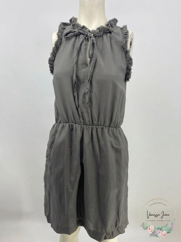 Gap Women's Summer Gray Dress with Tie, Size XS