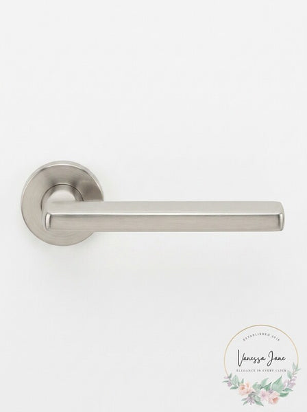 Emtek Brass Helios Lever, Satin Nickel
