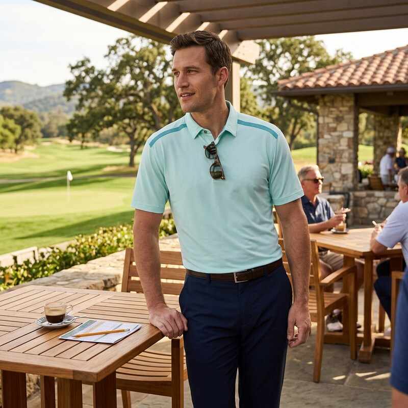 PGA Tour Mens Mini-Argyle Jacquard Polo, Size XXL