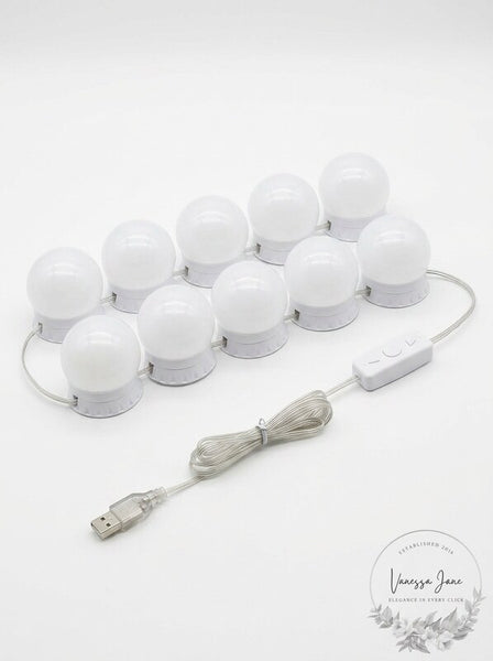 Vanity Lights for Mirror,Premtess Hollywood Style Vanity Lights with 10 dimmable