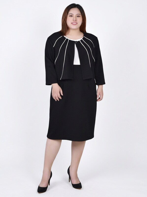 NY Collection Plus Size 3/4 length Sleeves Jacket Women's 20W