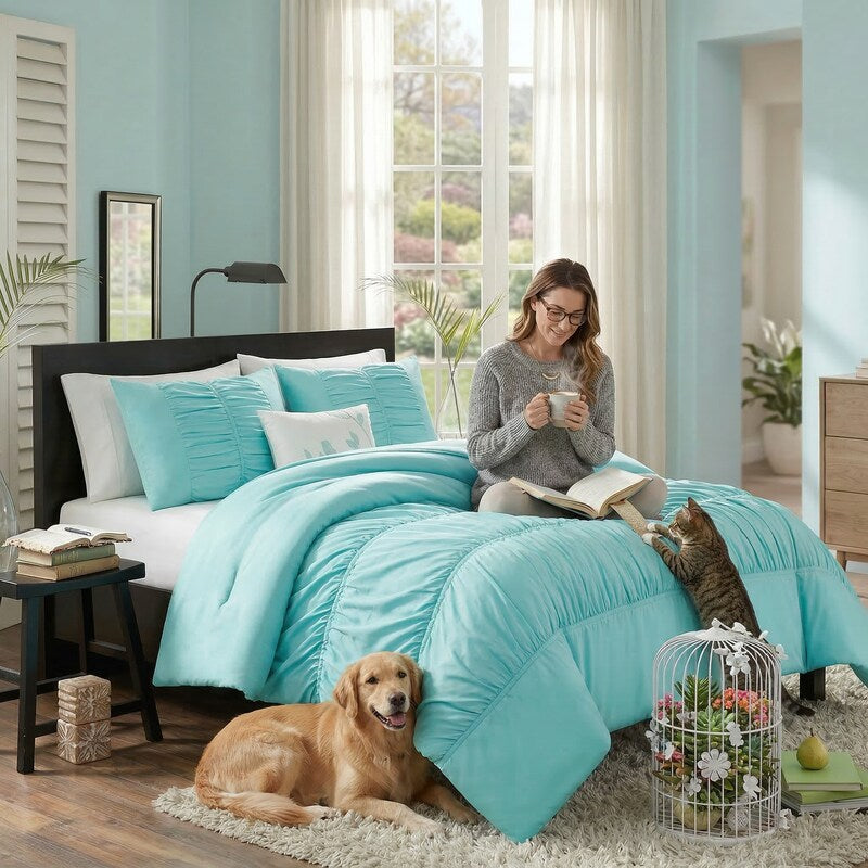 Mi-Zone Miramar Duvet Cover Set, King/ California King, Blue