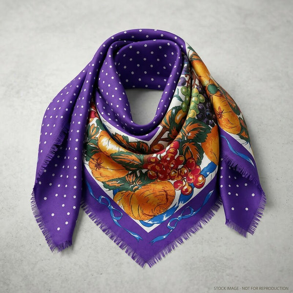 Japanese Vintage Scarf Classic Purple Dark Large Square