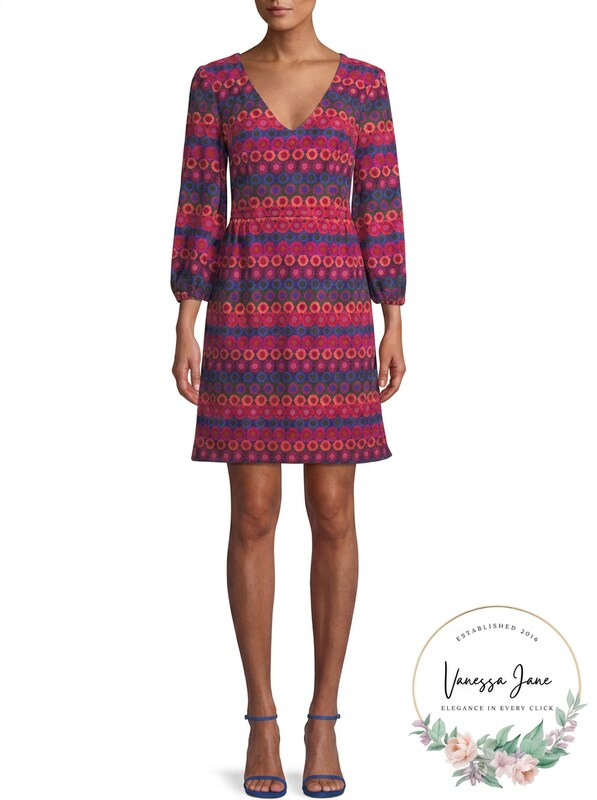 Trina Turk Nicole Crochet Dress W/ Bubble Sleeves, Size 4