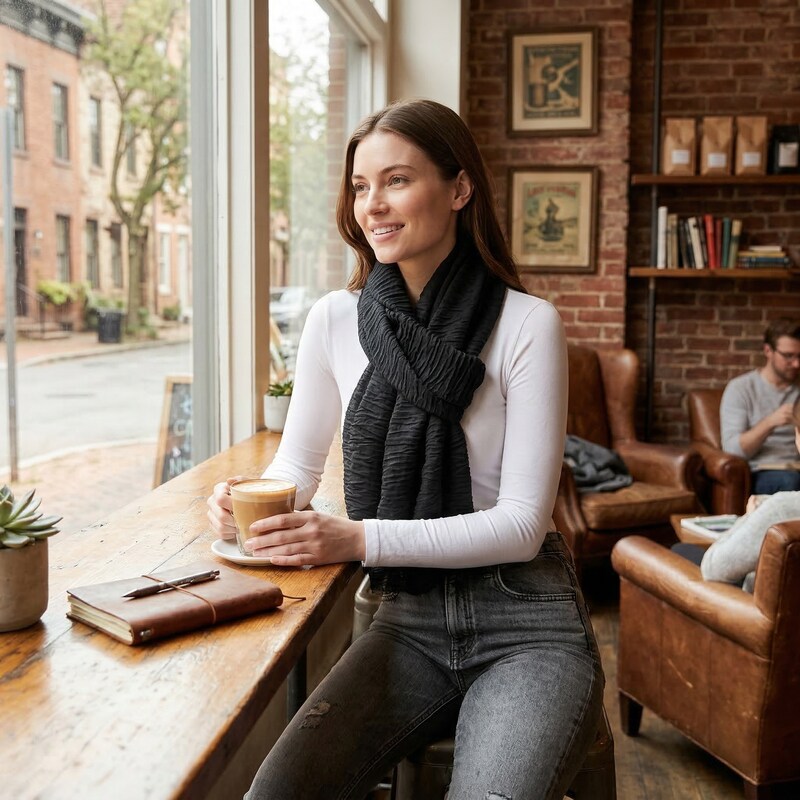 Echo Plisse Oblong Scarf