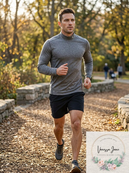 Tek Gear Men’s Long Sleeve Gray Athletic Tee, Size Small