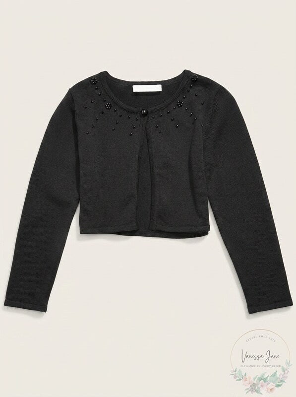Bonnie Jean Toddler Girls Cotton Embellished Cardigan, Size Small
