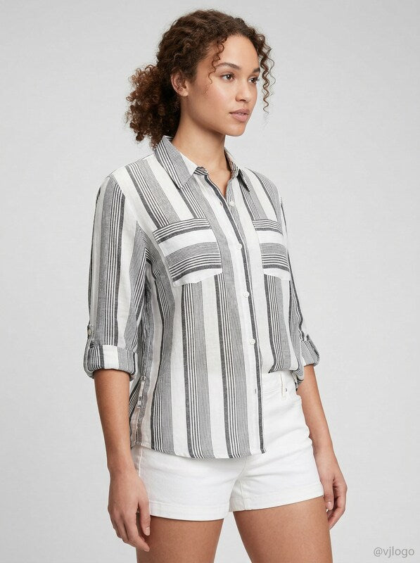 Hippie Rose Juniors Roll-Sleeve Utility Shirt, Size Small