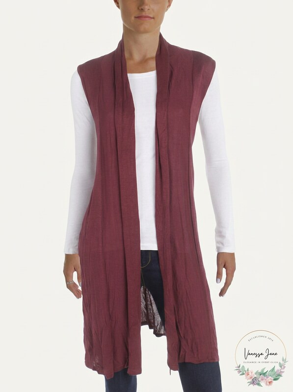 Joseph a Womens Ribbed Trim Sleeveless Duster Sweater, Size Medium