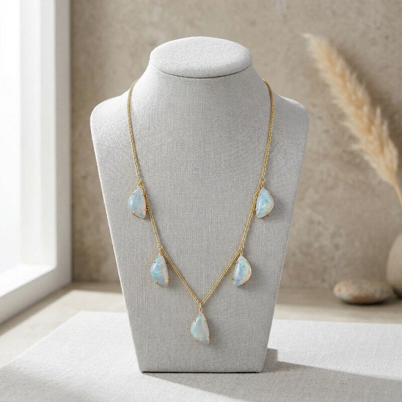 Lucky Brand Gold-Tone White Agate Adjustable Necklace