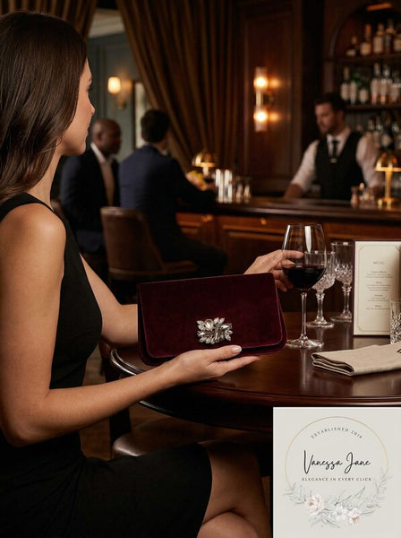 I.n.c. Mishel Velvet Brooch Clutch