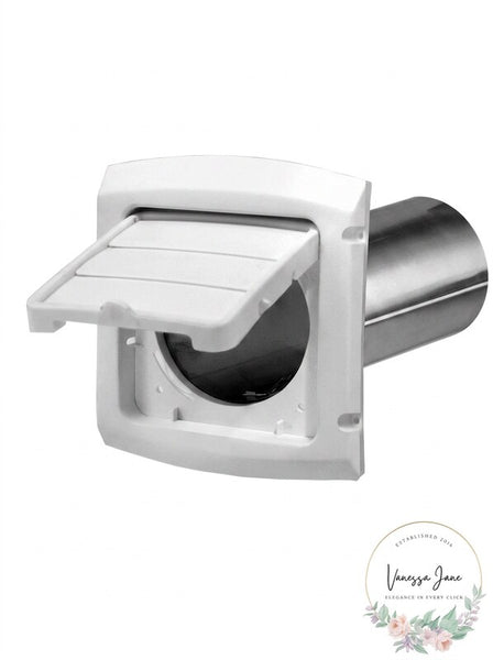 Everbilt 4 in. Hinged Louvered Vent Hood in White
