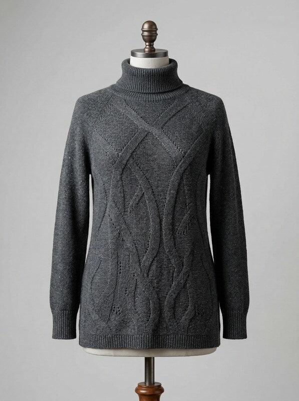 Simply Vera Mock Neck Metallic Thread Sweater, Size Medium
