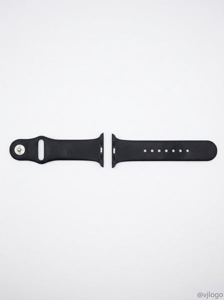 FanTEK Apple Watch Band - Soft Silicone Sport Style - M/L/Black