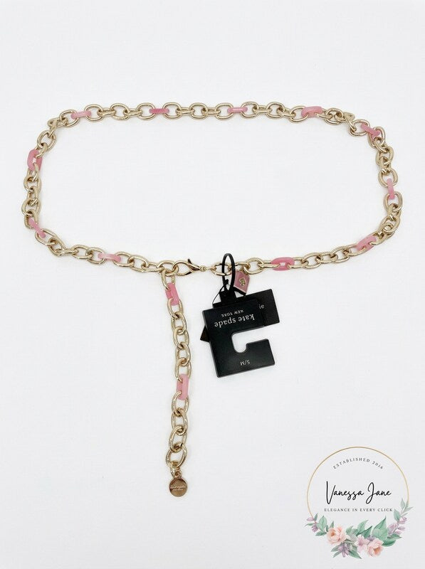 Kate Spade New York Lock and Spade Chain Link Belt, L/XL