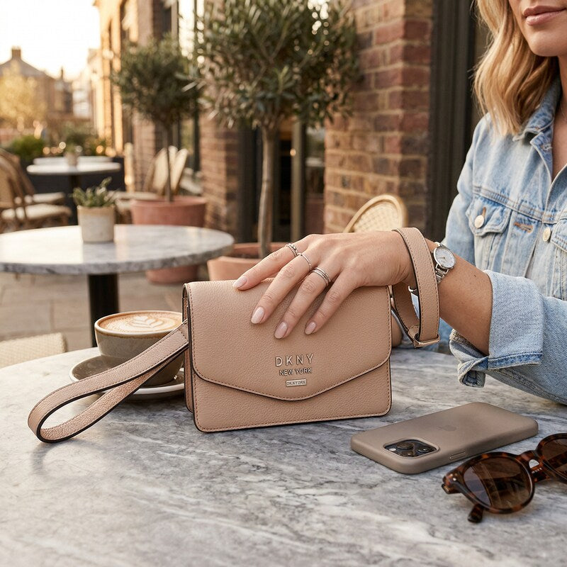 Dkny Whitney Leather Belt Bag - Latte/Silver