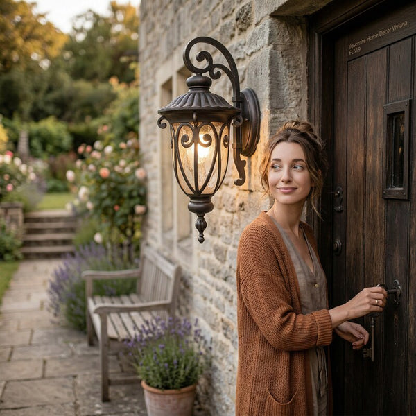 Yosemite Home Decor Viviana Oil-Rubbed Bronze FL519 Outdoor Wall Sconce