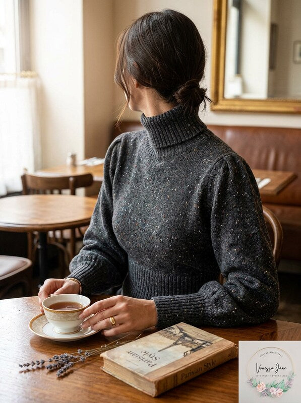 Express Bubble Sleeve Turtleneck Sweater, Size XS