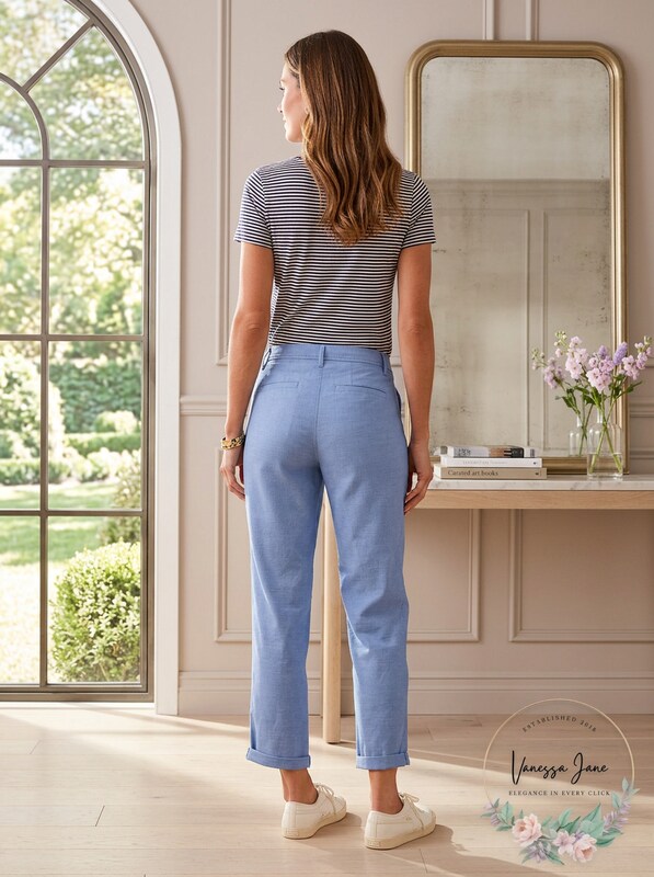 Talbots Relaxed Chinos - Newport Chambray, Size 4P