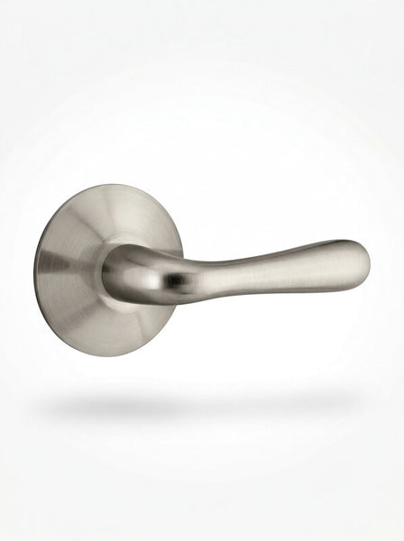 Emtek Privacy Lever Set with Modern Rosette and Basel Levers