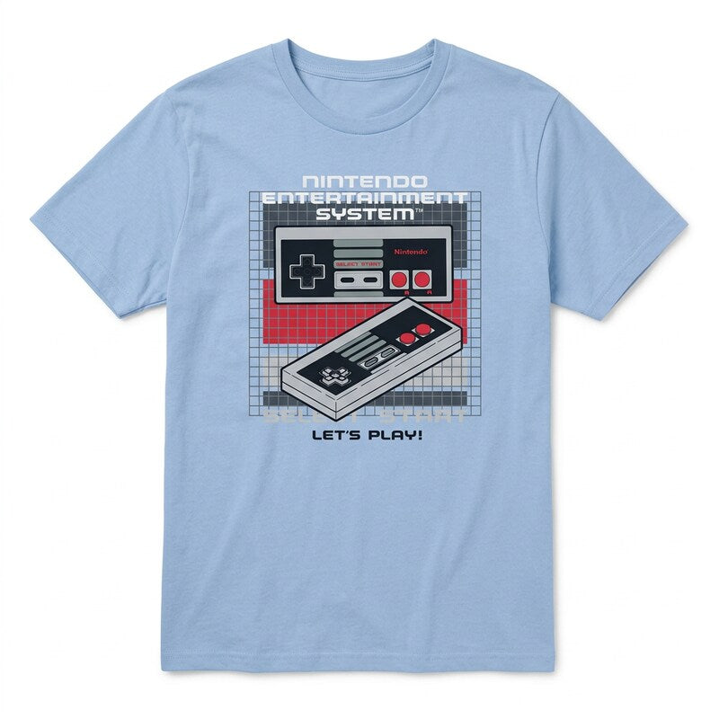 Hybrid Apparel Nin Controller Short Sleeve T-Shirt – Blue, Size XL