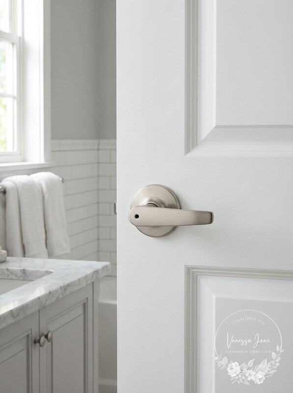 Kwikset 300DL 15 6AL RC Delta Satin Nickel Privacy Bed/Bath Door Lever