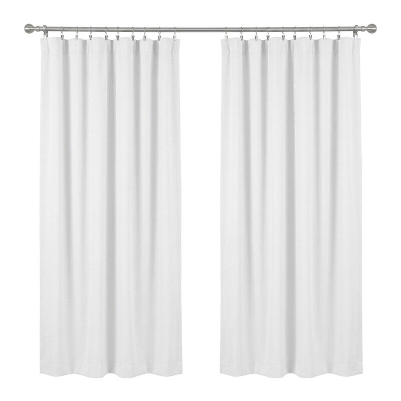 Eclipse White Woven Blackout Thermaliner Panel 54x92