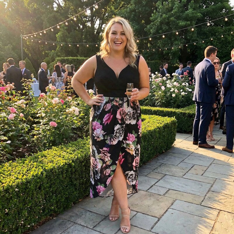 City Chic Trendy Plus Size Faux-Wrap Maxi Dress, Size XL 22 W