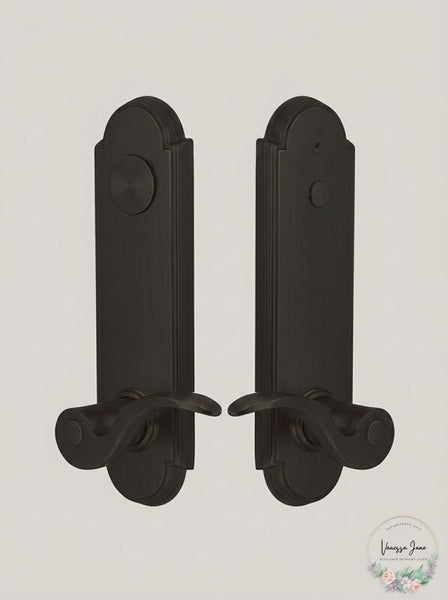 Emtek 5368-US10B Oil Rubbed Bronze Annapolis 2-Point Dummy Lockset