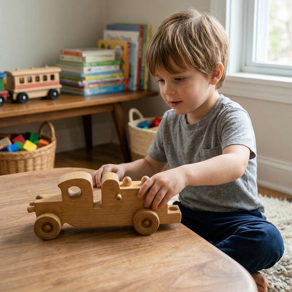 Cherry Wood Fire Truck, by Tom Merrin