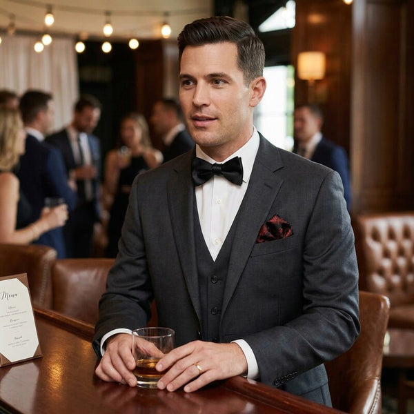 Ryan Seacrest  Mens Alturas  Pre-Tied Bow Tie and Pocket Square