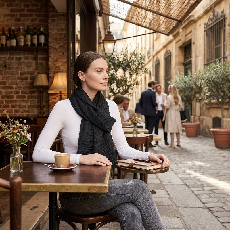 Echo Plisse Oblong Scarf