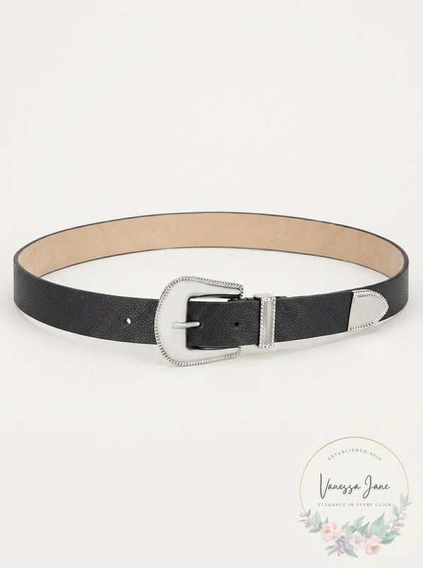 Steve Madden Women's Western-Buckle Belt