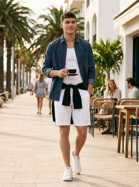 Calvin Klein Mens Flat-Front 10 In Shorts, Size 32W