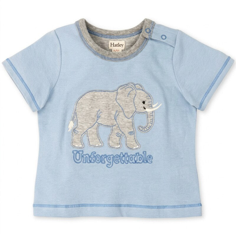 Hatley Baby Boys Graphic Tee Shirt, Elephant, Size 3–6M