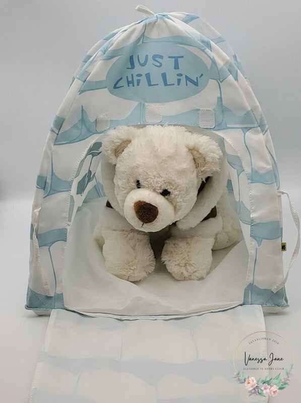 Build a Bear Just Chillin Polar Bear with Collapsible Igloo