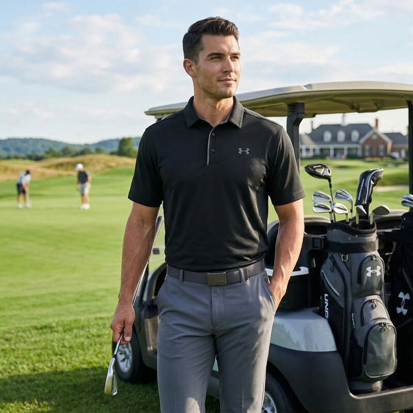 Under Armour Mens Tech Textured-Stripe Polo, Size Small