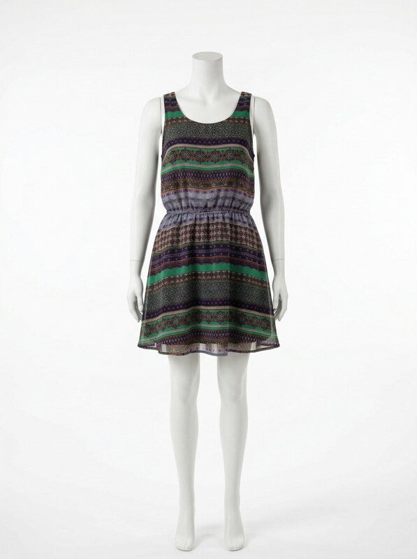 Love Ari Navy Dress with Designs, Size Medium