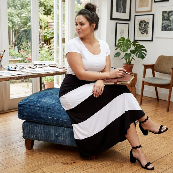 I.n.c. Plus Size Colorblocked Skirt,Size 1X