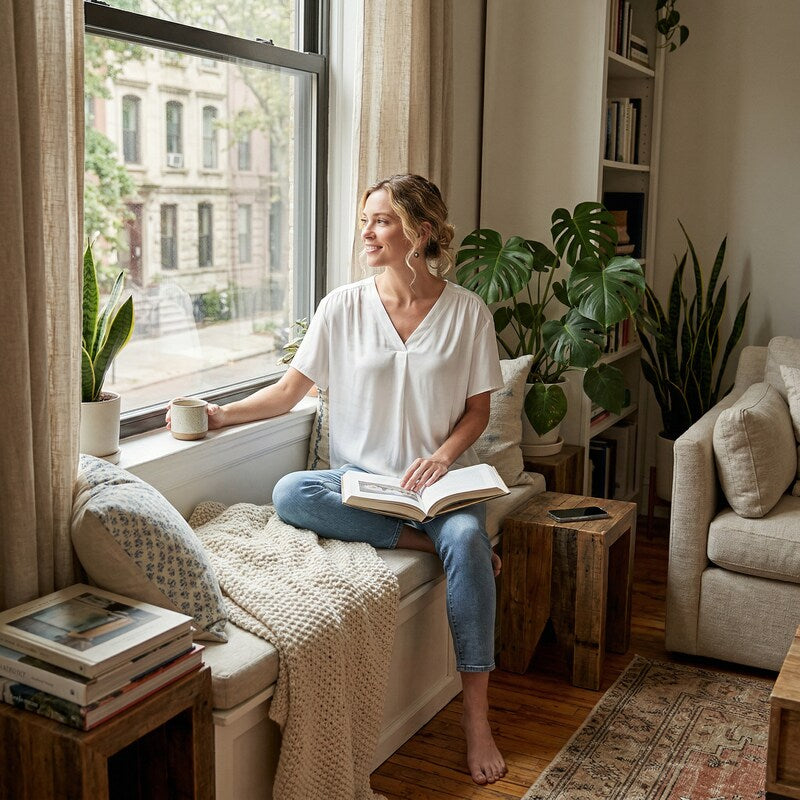 Alfani Shirred V-Neck Dolman-Sleeve Top, Size L