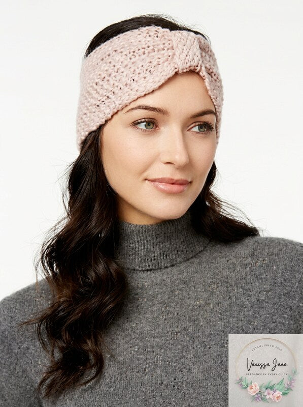 Marcus Adler Rhinestone Knit Headband, Blush