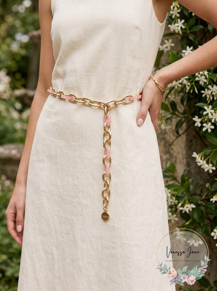 Kate Spade New York Lock and Spade Chain Link Belt, L/XL