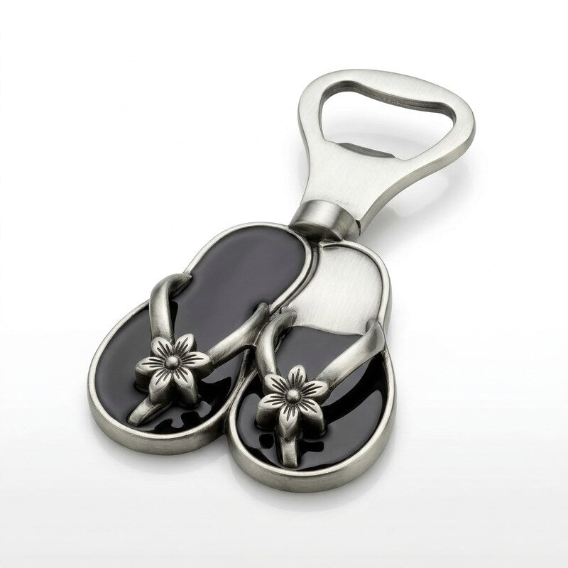 Thirstystone Bottle Opener, Flip Flops, Silver