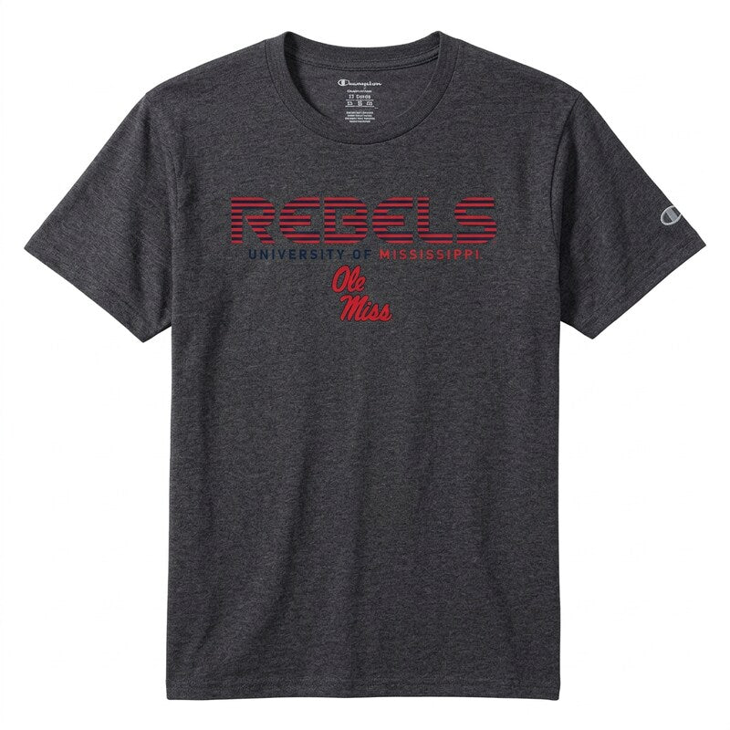 Champion NCAA Youth Boys Short Sleeve Jersey Shirt Ole Miss Rebels, Large