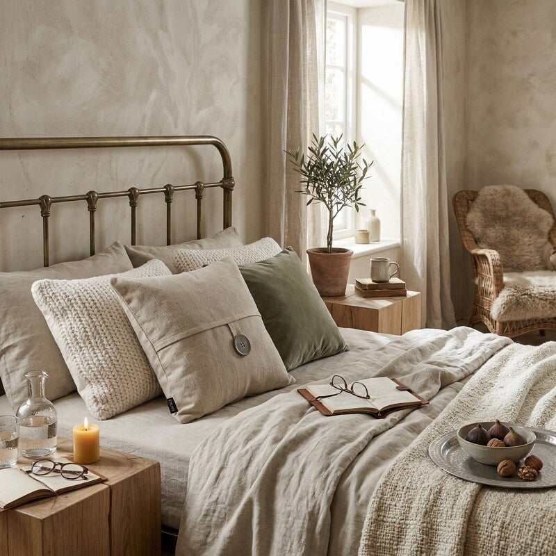 Elrene Envelope Pillow One Button – Wheat, 18X18